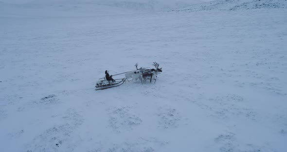 From the Top with Drone Taking Video of a Man Have alt