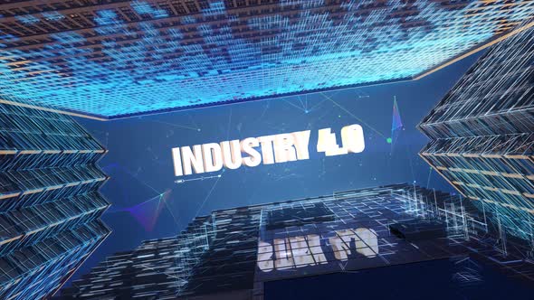 Digital Skyscrapers Business Word   Industry 4.0 alt