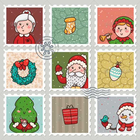 Christmas and New Years Stamps - Christmas Seasons/Holidays