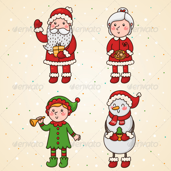 Christmas and New Year Characters - Christmas Seasons/Holidays