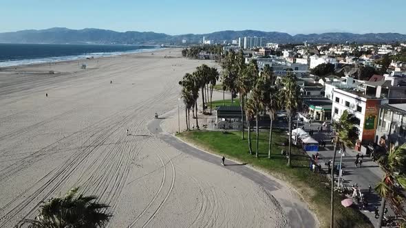Palmtrees - Venice Beach - Drone Shot alt