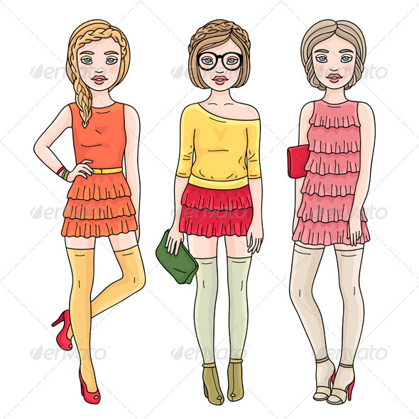 Fashion Girls - People Characters