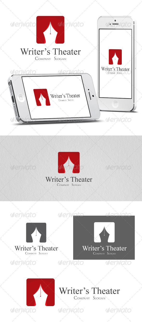 Writer's Theatre Logo - Objects Logo Templates