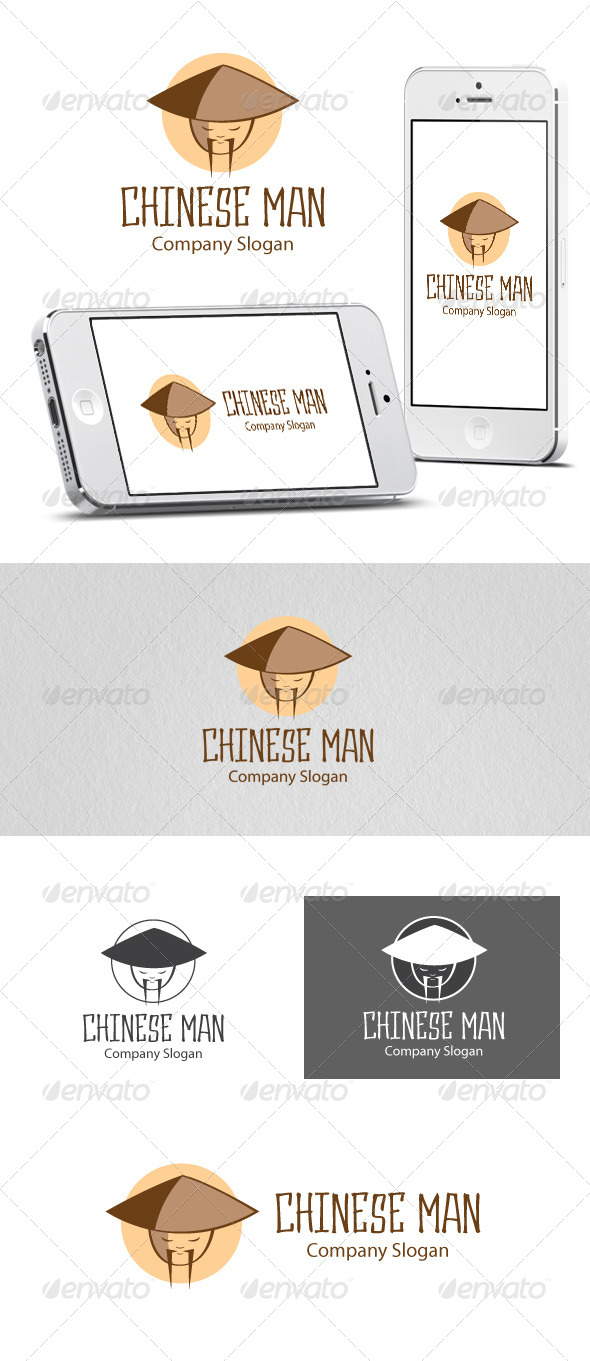 Chinesse Man - Humans Logo Templates