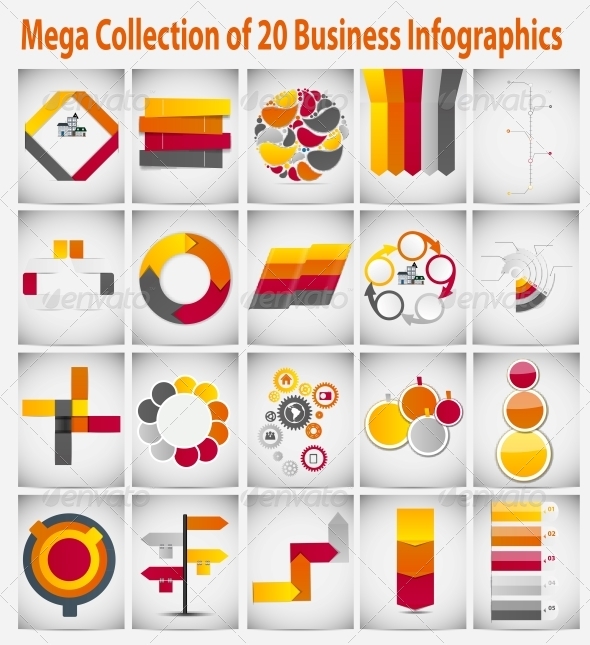 Mega Collection Infographic Template Business Icon - Infographics