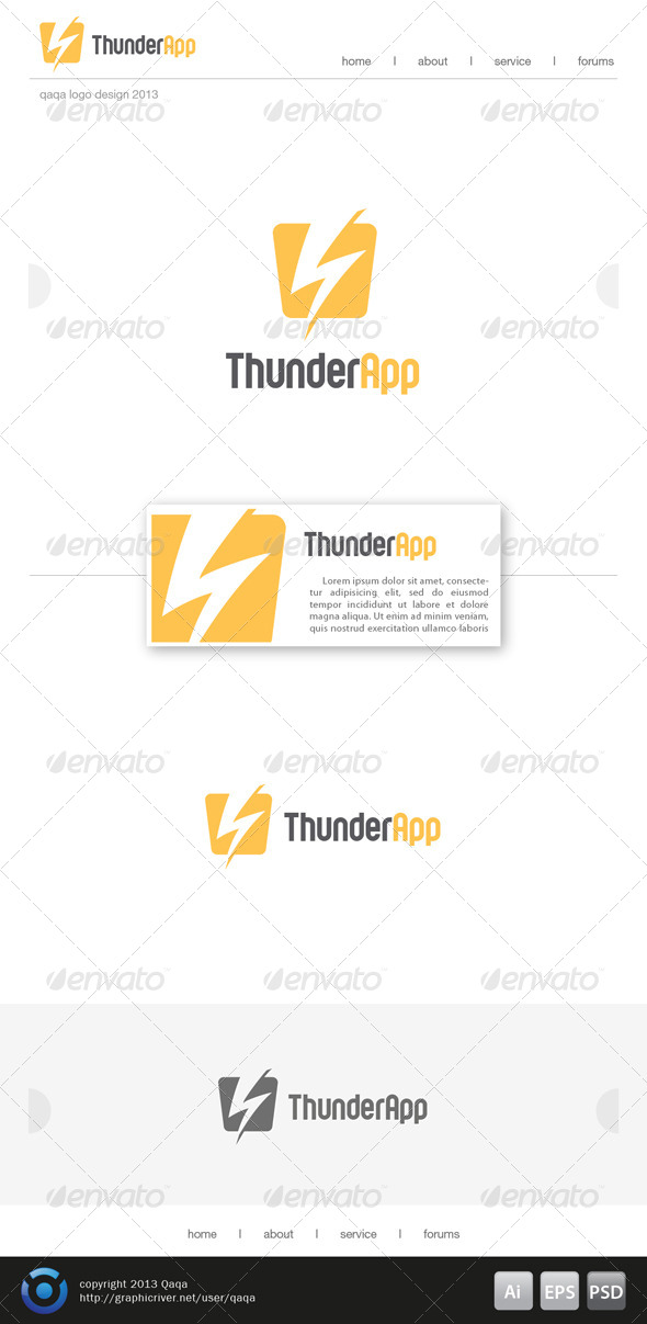 Thunder App Logo - Symbols Logo Templates