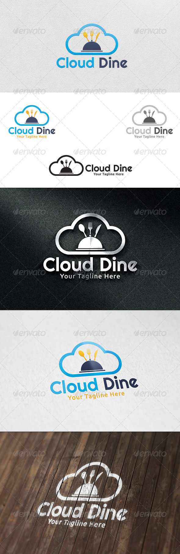 Cloud Dine - Logo Template - Food Logo Templates
