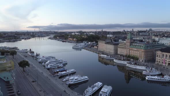 Stockholm Nybroviken Bay Aerial View