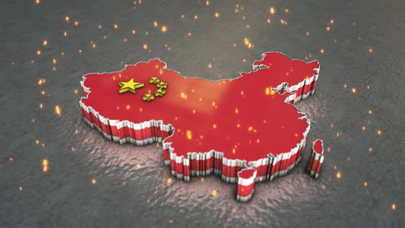 China Map Red