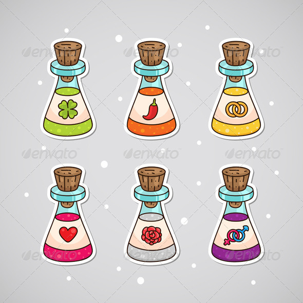 Sticker with Love Potions - Valentines Seasons/Holidays