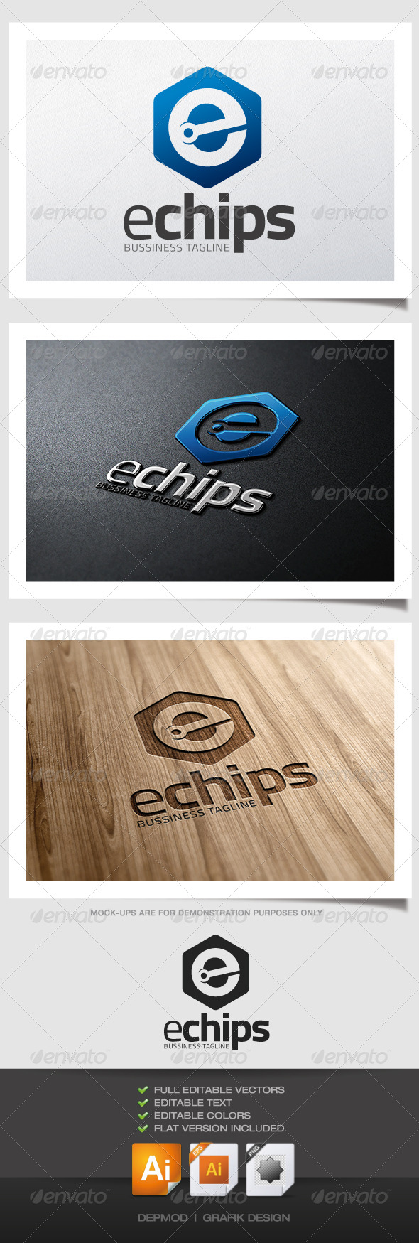 Echips Logo - Letters Logo Templates