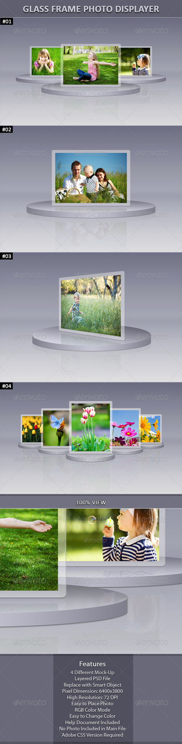 Glass Frame Photo Display - Miscellaneous Photo Templates