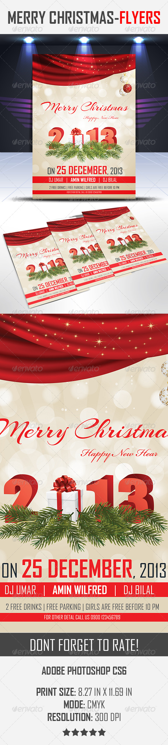 Merry Christmas Flyer - Flyers Print Templates