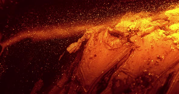 Color Fluid Wave Ink Water Flow Orange Liquid alt