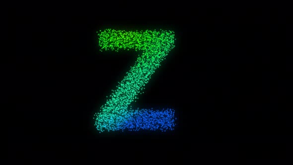 Z Letter Gradient With Particles