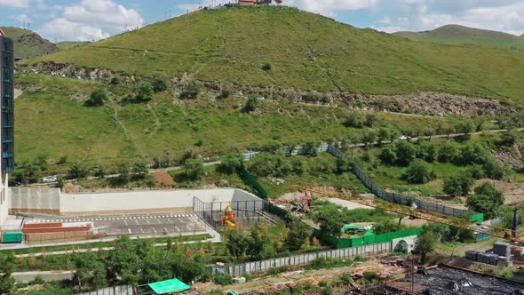 Aerial View of Big Golden Buddha Statue alt