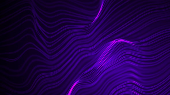 Abstract Futuristic Ultraviolet Neon Waves