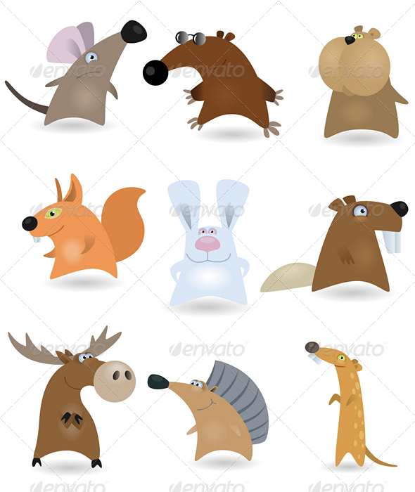 Vector animals set #2 - Animals Characters