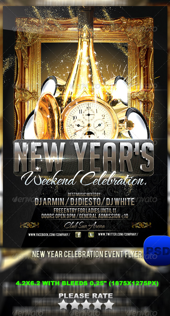 New Year Celebration Event Flyer - Events Flyers
