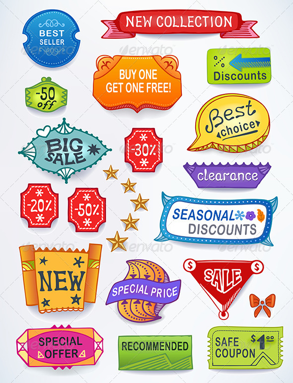 Sales Messages English Set - Retail Commercial / Shopping