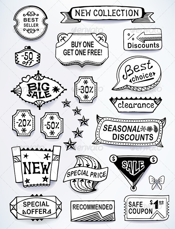 Sales Messages English Set - Retail Commercial / Shopping