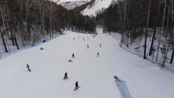 Aerial Shot of Ski Resort