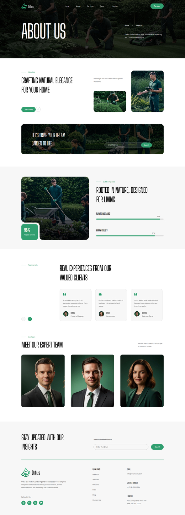 Ortus - Gardening & Landscape Services Elementor Template Kit