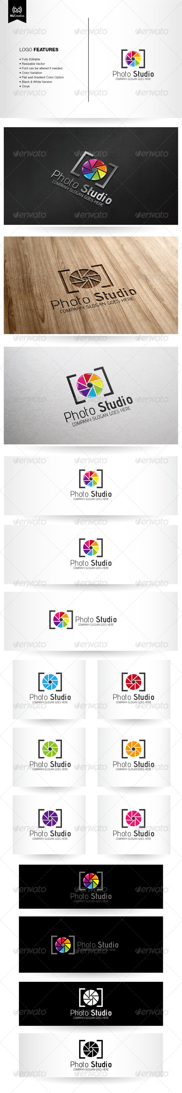 Photo and Colorful shutter Logo - Vector Abstract