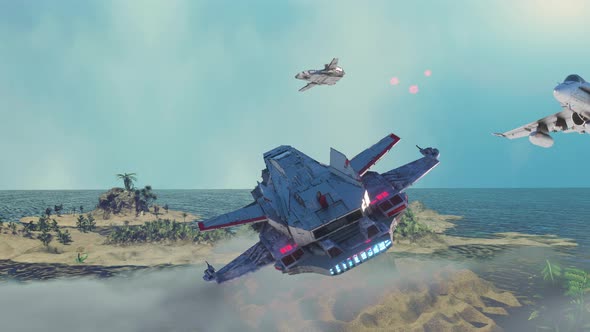 Fake  Video Game Gameplay Flying Racing Ufo Space Ship Render 3d