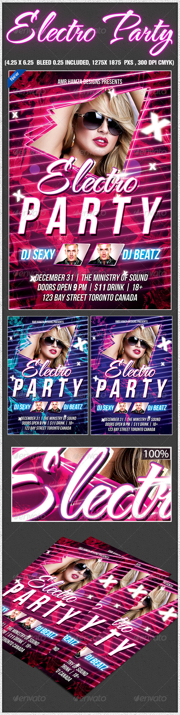 Electro Party Flyer - Clubs & Parties Events
