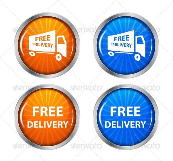 Free Shipping Delivery Icon Set - Decorative Symbols Decorative