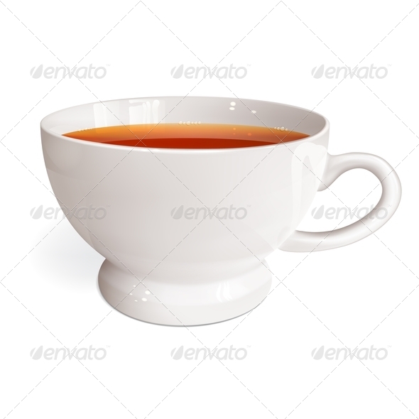 White Cup of Tea - Food Objects