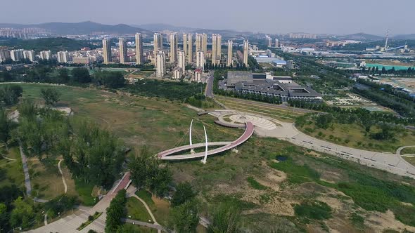 Dry Fushan Qingyang River Aerial Video alt