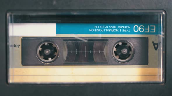 Tape Recorder Plays Audio Cassette Inserted Therein alt