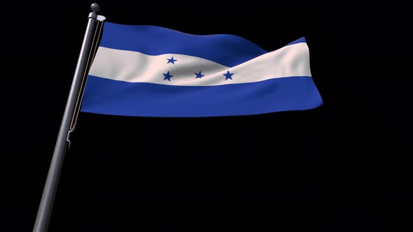 Honduras Flag With Alpha Channel  4K alt