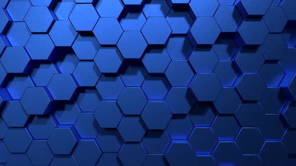 Hexagon Blue Tech Redshift 4 K alt