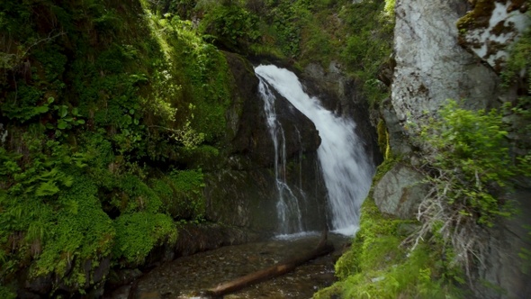 Panoramic Nature Waterfall Video