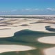 Lencois Maranhenses Maranhao. Scenic sand dunes and turquoise rainwater lakes