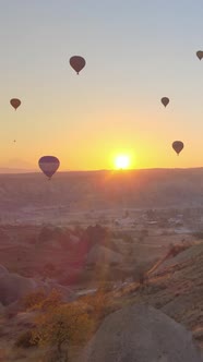 Cappadocia Turkey  Vertical Video of Balloon Launch alt