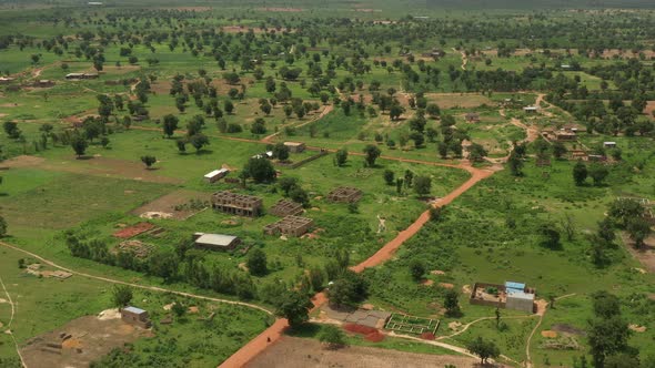 Africa Mali Village Aerial View 