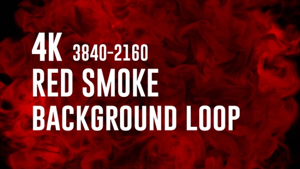 Red Smoke Background Loop 4K