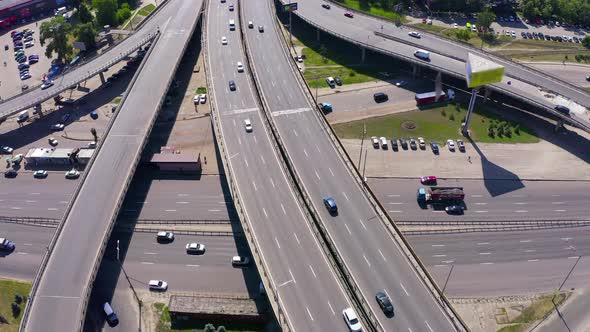 Top Shot of a Modern Industrial Overpasses and Bridges alt