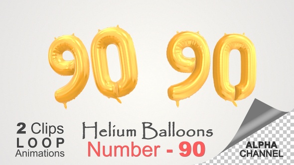 Celebration Helium Balloons With Number – 90