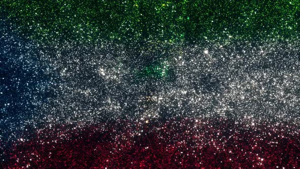 Equatorial Guinea Flag With Abstract Particles