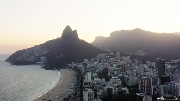 Ipanema beach at sunset - RIO DE JANEIRO - BRAZIL