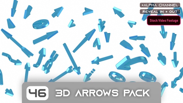 46 3D Arrows Footage Pack