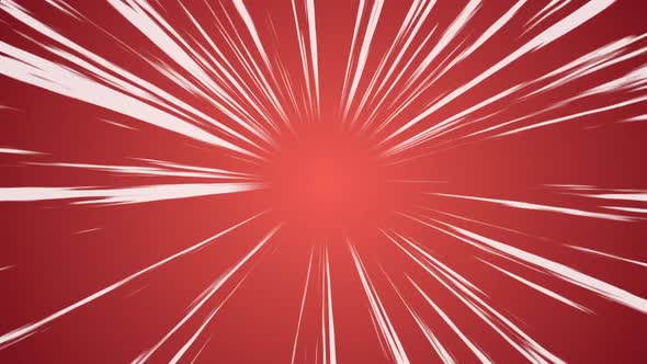 Anime Tunnel Zoom White Lines Red Background, Motion Graphics | VideoHive