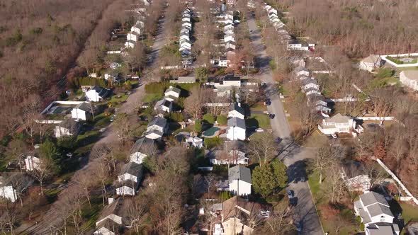 Suburb Houses Long Island Winter 2