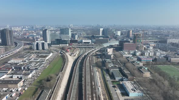 Railway Station Transportation Infrastructure Metro Train Station in Amsterdam Sloterdijk The alt