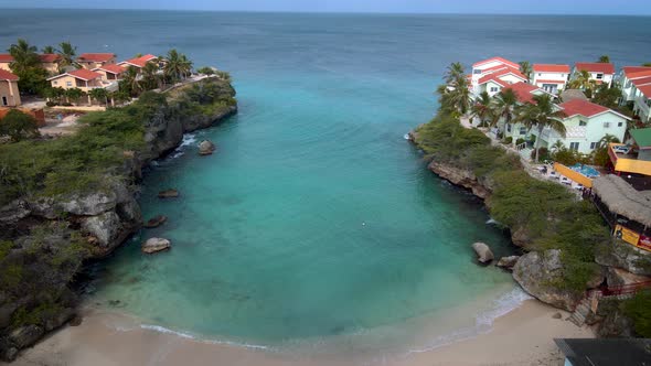 Playa Lagun Beach Cliff Curacao Beautiful Tropical Bay with White Sand and Blue Ocean Curacao alt